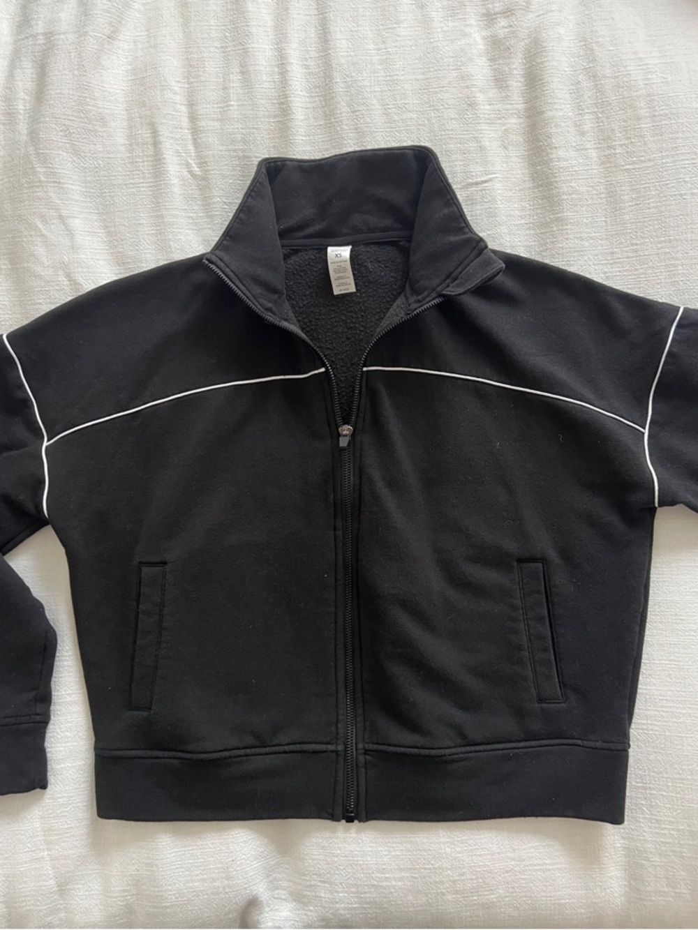 Yogalicious Black Cloud Plush Elite Bomber Jacket